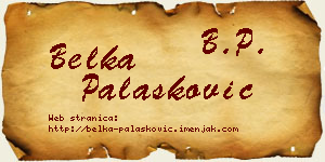 Belka Palasković vizit kartica